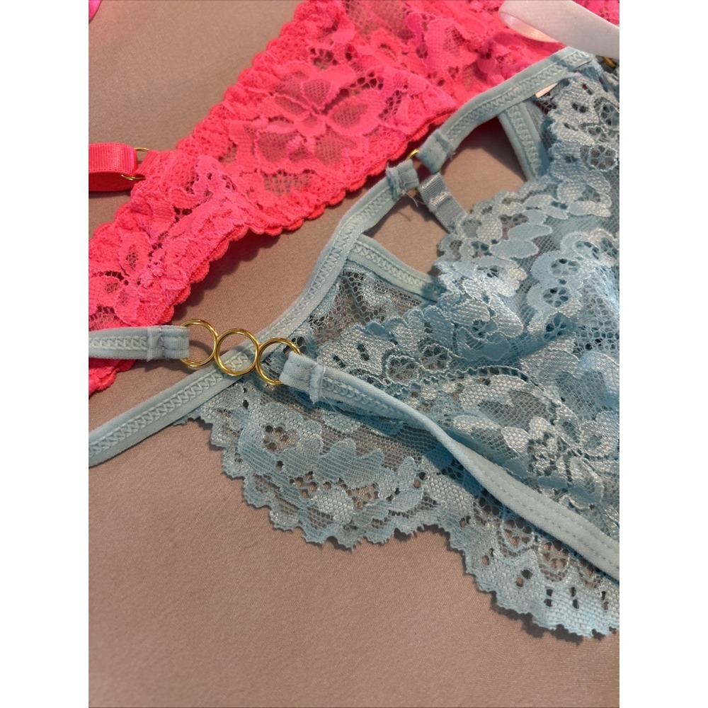 Bra And‎ Panties Set Small Pink Blue White - Picture 7 of 7